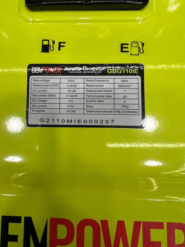 موتور برق GEMPOWER GBG 110iE 11kva اینورتر دار