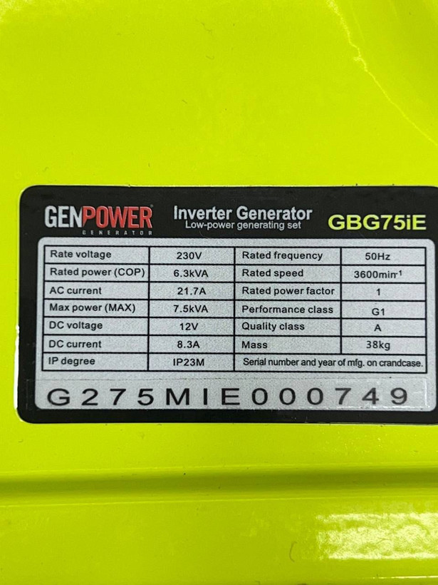 موتور برق GEMPOWER GBG 75iE 7.5kva اینورتر دار