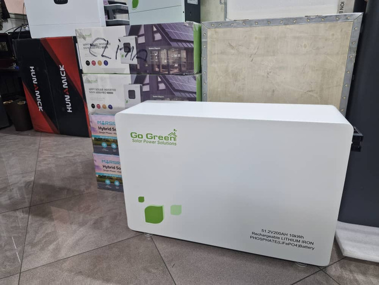 باتری لیتیوم برند Go Green 10KWH مدل GGESS 10kwh دویست آمپر ساعت 10 کیلووات ساعت