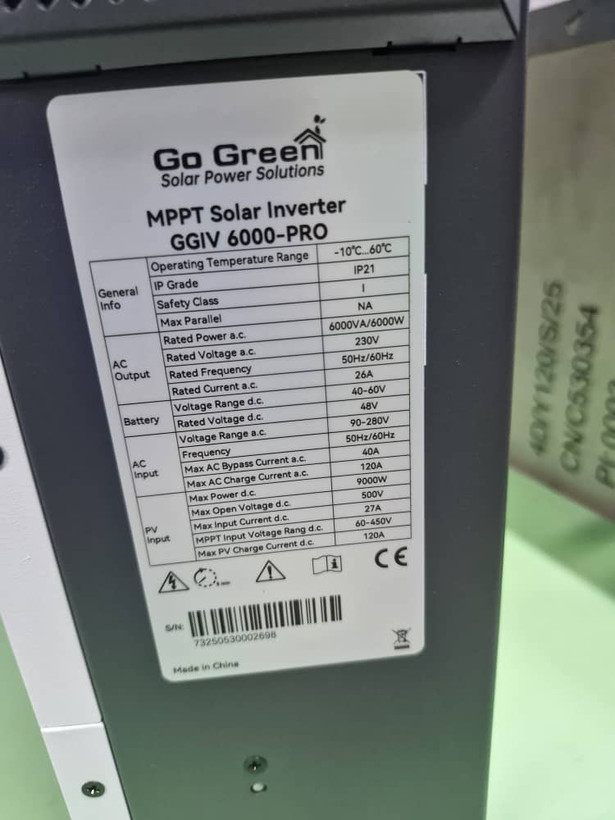 سانورتر گوگرین 6kw مدل GGIV 6000_PRO 6kw GO GREEN