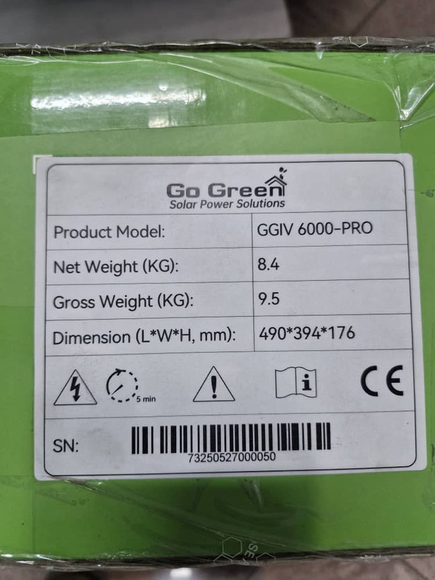 سانورتر گوگرین 6kw مدل GGIV 6000_PRO 6kw GO GREEN