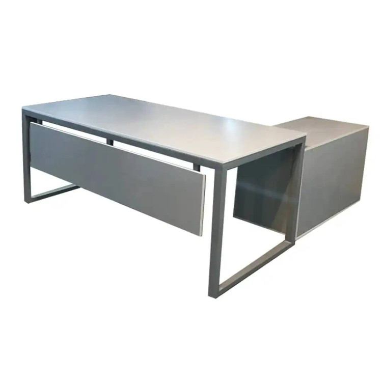 میز کارشناسی و کارمندی MDF پایه فلزی ال دار کد E209 قابل سفارش در ابعاد و رنگ های مختلف